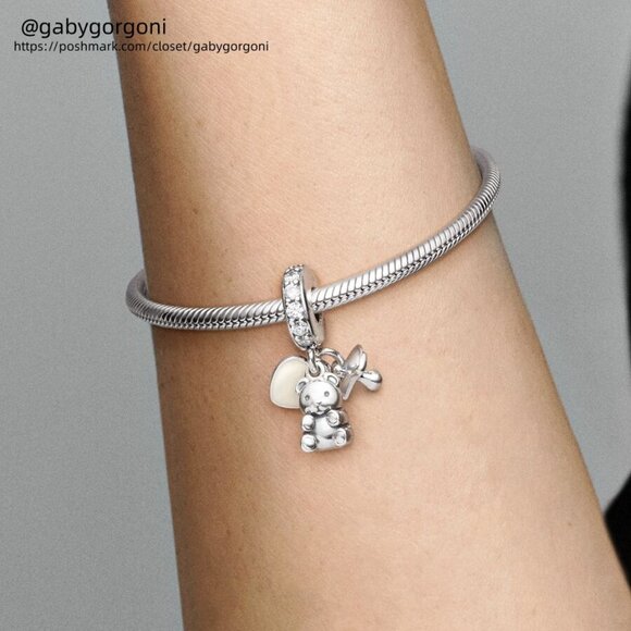 Pandora Baby Teddy Bear Dangle Charm - Picture 2 of 2